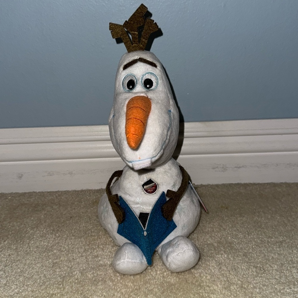 Disney Frozen Talking Olaf Snowman Plush